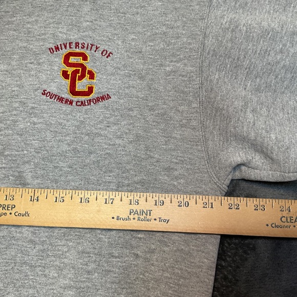 VTG University of Southern California Sweatshirt Mens L Heather Gray USC Trojans - Picture 5 of 8